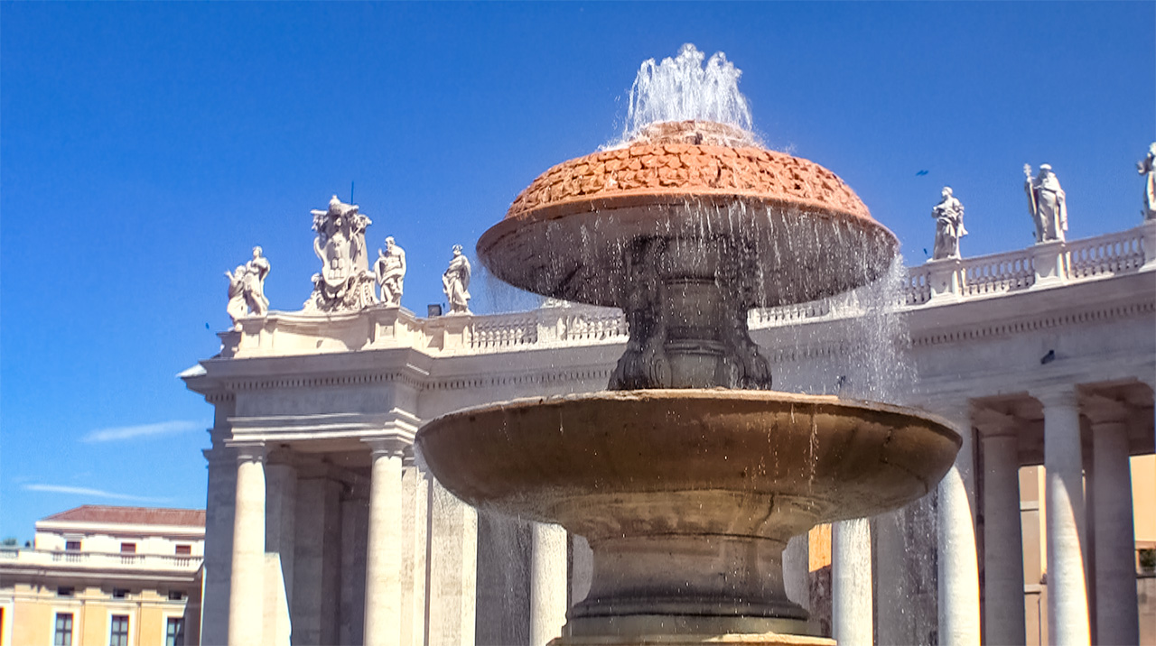 Bernini Fountain in Saint Peter's Square in Rome Best Squares RomeCabs luxury tours